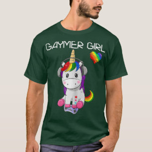 Gaymer Girl ,Gaymer s,Gamer Girl Unicorn Gay Pride T-Shirt