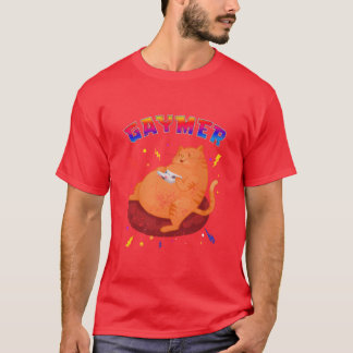 Gaymer House Chonk Cat Gaming Pet Gay Video Game f T-Shirt