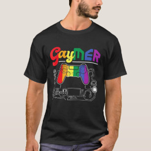 Gaymer - Lesbian Lgbtq Queer Gay Pride Gamer Gamin T-Shirt