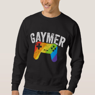 Gaymer Lgbt Gamer Pride Rainbow Parade March Nerd Sweatshirt