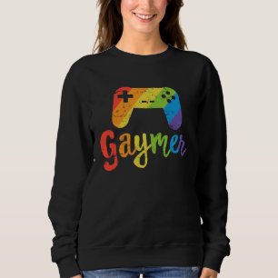 Gaymer LGBT Rainbow Pride Parade March Rally Gamer Sweatshirt