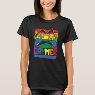 Gaymer Lgbtq Gay Flag Pride Month Gamer Gaming Gay T-Shirt
