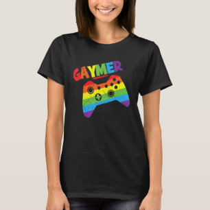 Gaymer Pride Gay Lgbt Rainbow Gamer Flag Lesbian T-Shirt