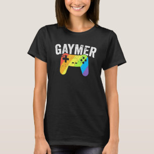 Gaymer Pride Lgbt Rainbow Flag Gay Lesbian Gaming T-Shirt