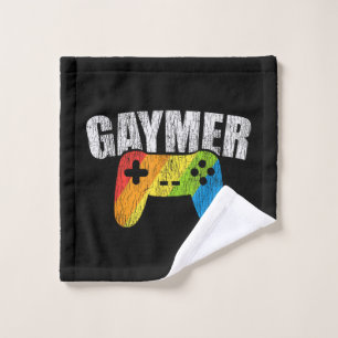 Gaymer Rainbow Flag Gaming Lesbian Gay Bisexual LG Wash Cloth