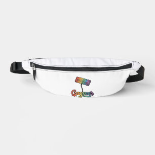 Gaymer Rainbow Gamer Vector Shirt Design_1 Bum Bags