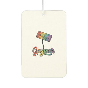 Gaymer Rainbow Gamer Vector Shirt Design_1 Car Air Freshener