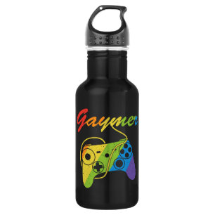 Gaymer   Rainbow Video Game Controller   Gaming 532 Ml Water Bottle