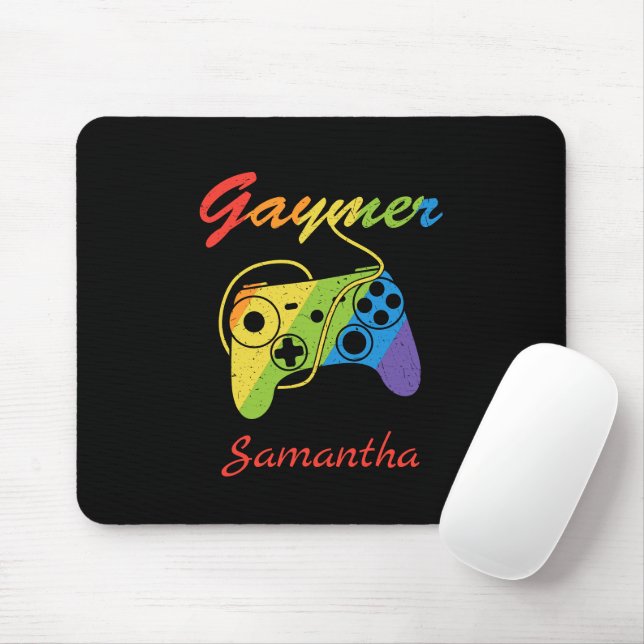 Gaymer | Rainbow Video Game Controller | Gaming Mouse Pad (With Mouse)