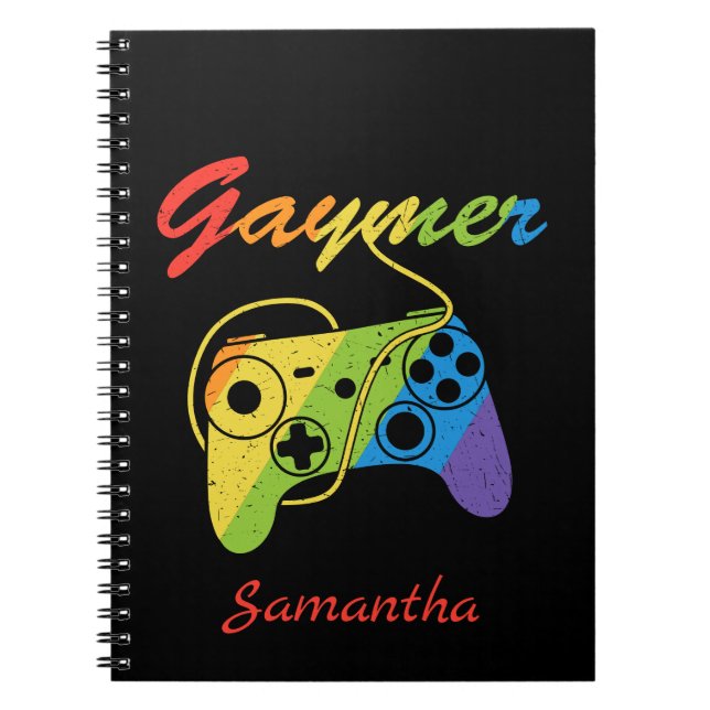 Gaymer | Rainbow Video Game Controller | Gaming Notebook (Front)