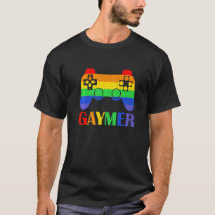 Gaymer Video Game Controller Gaming LGBTQ Gay Prid T-Shirt
