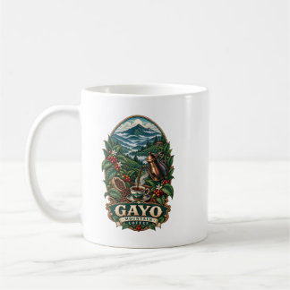 Gayo Mountain Coffee Vintage Indonesian Art Mug