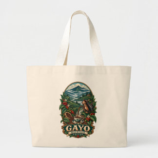 Gayo Mountain Coffee Vintage Indonesian Art Tote B