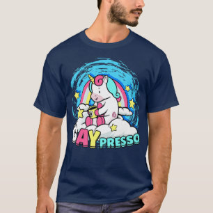 GAYpresso Rainbow Unicorn Coffee Espresso LGBT Pri T-Shirt