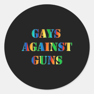 Gays Against Guns Rainbow Protest March Resist  Classic Round Sticker