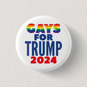 Gays For Trump 2024 Election 3 Cm Round Badge
