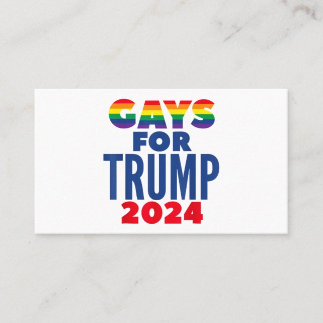 Gays For Trump 2024 Election Business Card (Front)