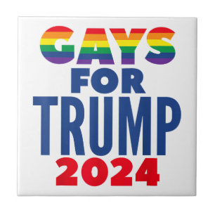 Gays For Trump 2024 Election Ceramic Tile
