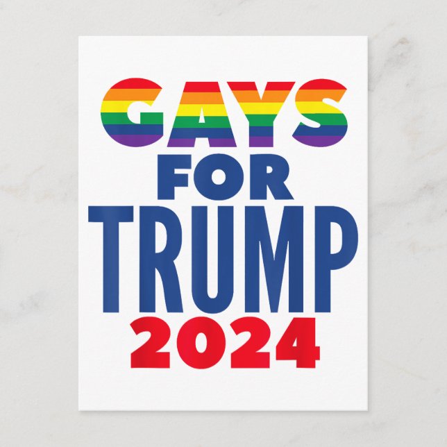 Gays For Trump 2024 Election Enclosure Card (Front)