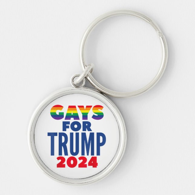 Gays For Trump 2024 Election Key Ring (Front)