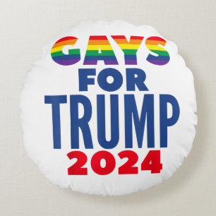 Gays For Trump 2024 Election Round Cushion