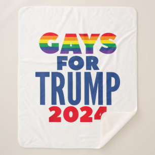 Gays For Trump 2024 Election Sherpa Blanket