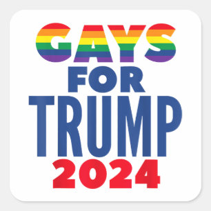 Gays For Trump 2024 Election Square Sticker