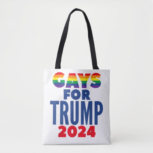 Gays For Trump 2024 Election Tote Bag (Front)