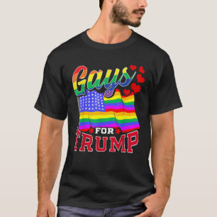 Gays For Trump LGBTQ Supporter Patriotic USA Ameri T-Shirt