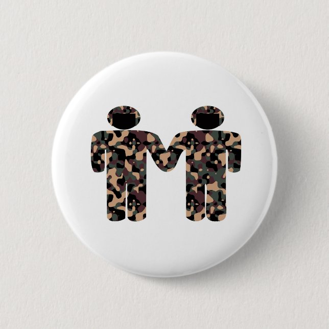 Gays in uniform 6 cm round badge (Front)