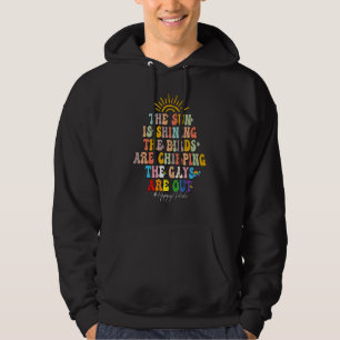 Gays Pride LGBT Groovy The Gays Are Out Cute Vinta Hoodie