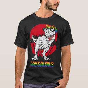 Gaysaurus Dinosaur Lesbian TRex LGBTQ Rainbow Gay  T-Shirt