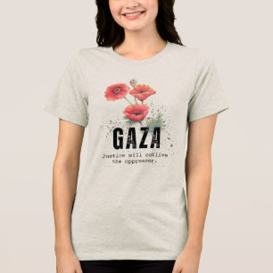 Gaza Anemone Flowers T-Shirt – Justice Tri-Blend Shirt