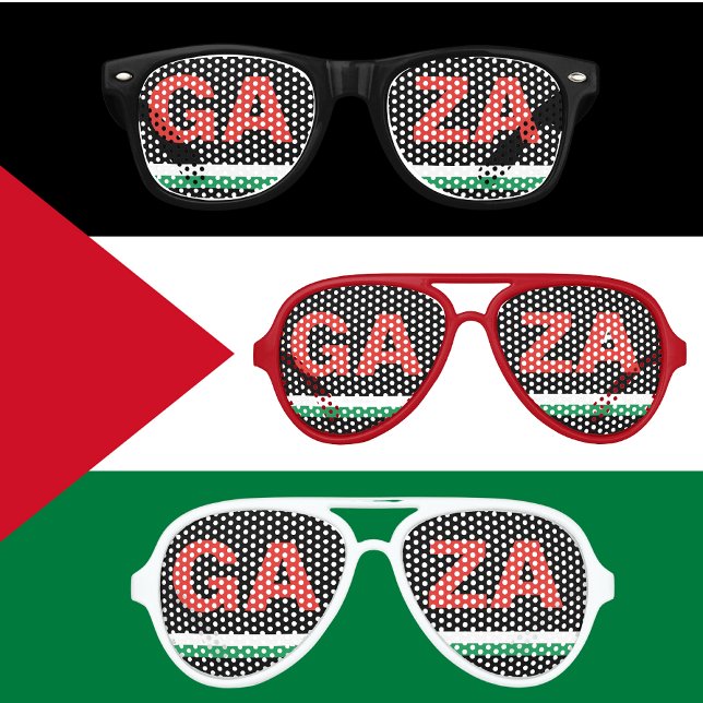 Gaza City Palestine Flag colours party shades  (Creator Uploaded)