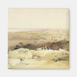 Gaza, plate from Volume II of 'The Holy Land' Magnet