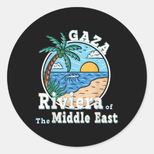 Gaza Strip Riviera Of The Middle East Trump  Classic Round Sticker