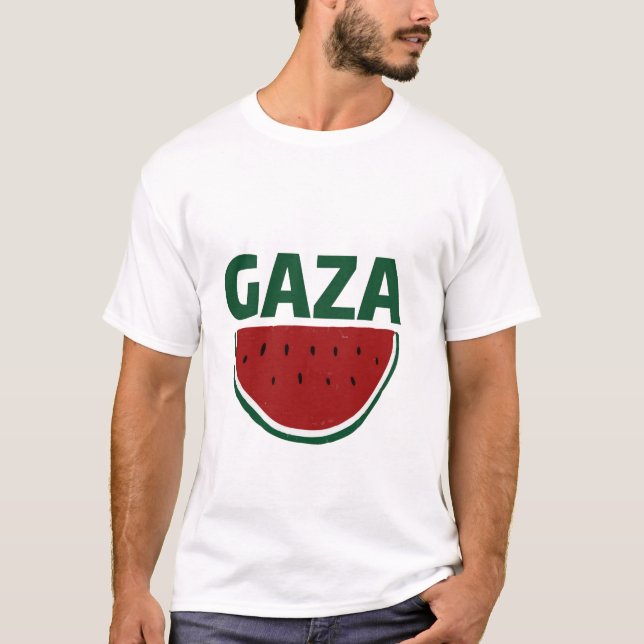 Gaza, watermelon colours, palestine solidarity T-Shirt (Front)
