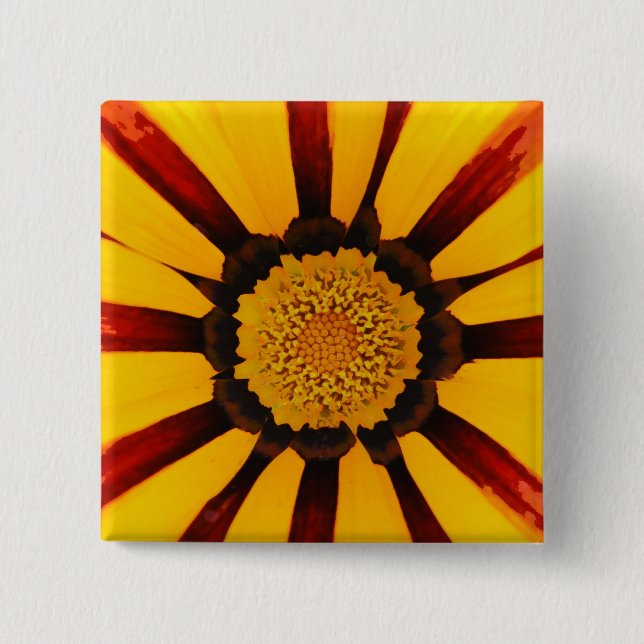 Gazania 15 Cm Square Badge (Front)
