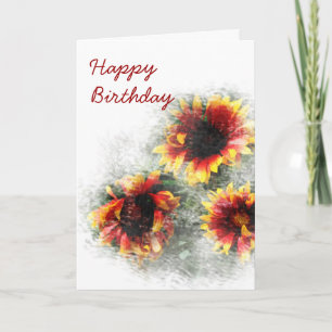 Gazania Birthday Card
