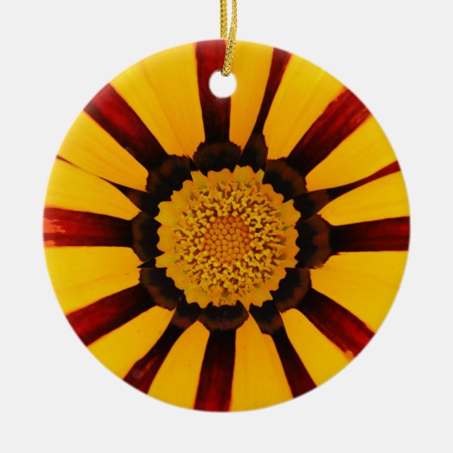 Gazania Ceramic Tree Decoration (Front)