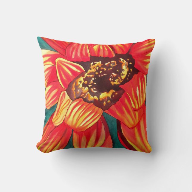 Gazania floral fine art South African flower art Cushion (Front)
