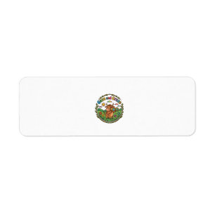 Gaze and Graze – Peaceful Deer T-Shirt Design Return Address Label