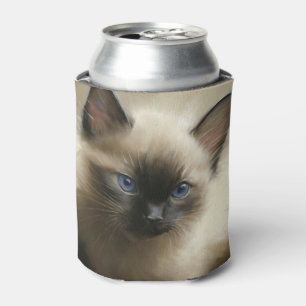 Gaze Of Innocence Siamese Kitten Portrait Can Cooler