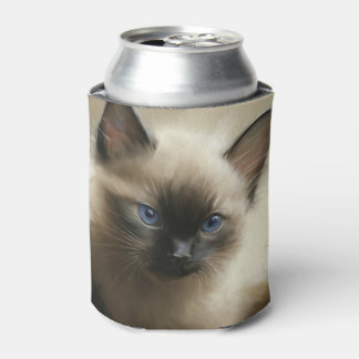 Gaze Of Innocence Siamese Kitten Portrait Can Cooler