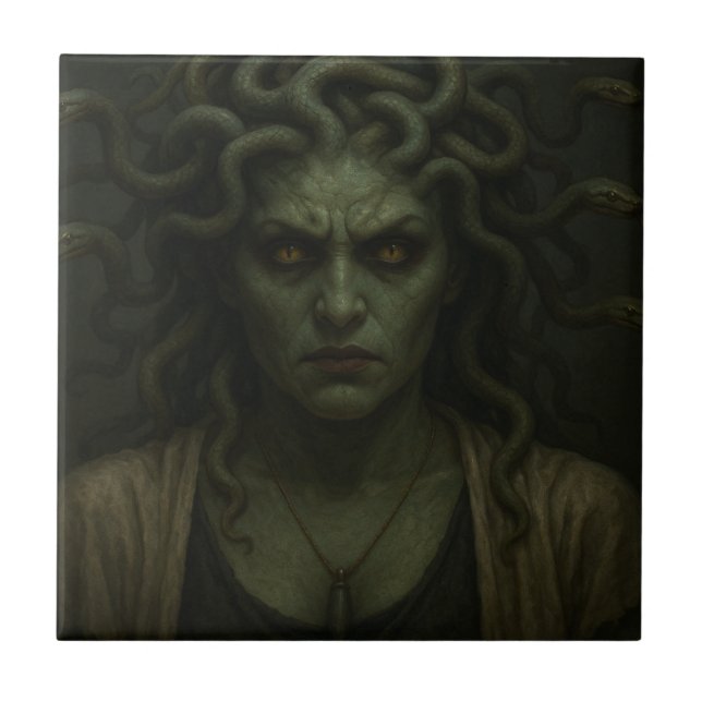Gaze of Medusa Ceramic Tile (Front)