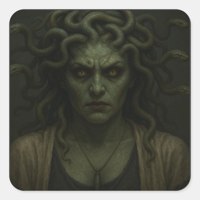 Gaze of Medusa Square Sticker (Front)