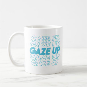 Gaze Up Inspirational Minimalist Design for Faith Coffee Mug