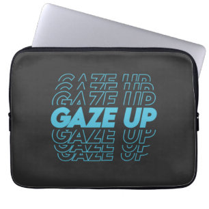 Gaze Up Inspirational Minimalist Design for Faith Laptop Sleeve