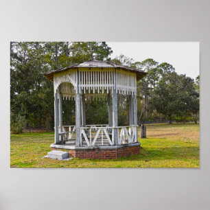 Gazebo in Old St. Joseph Cemetery, Florida Poster