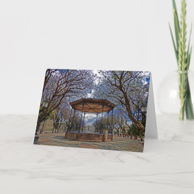Gazebo in the Park Greeting Card (Front)